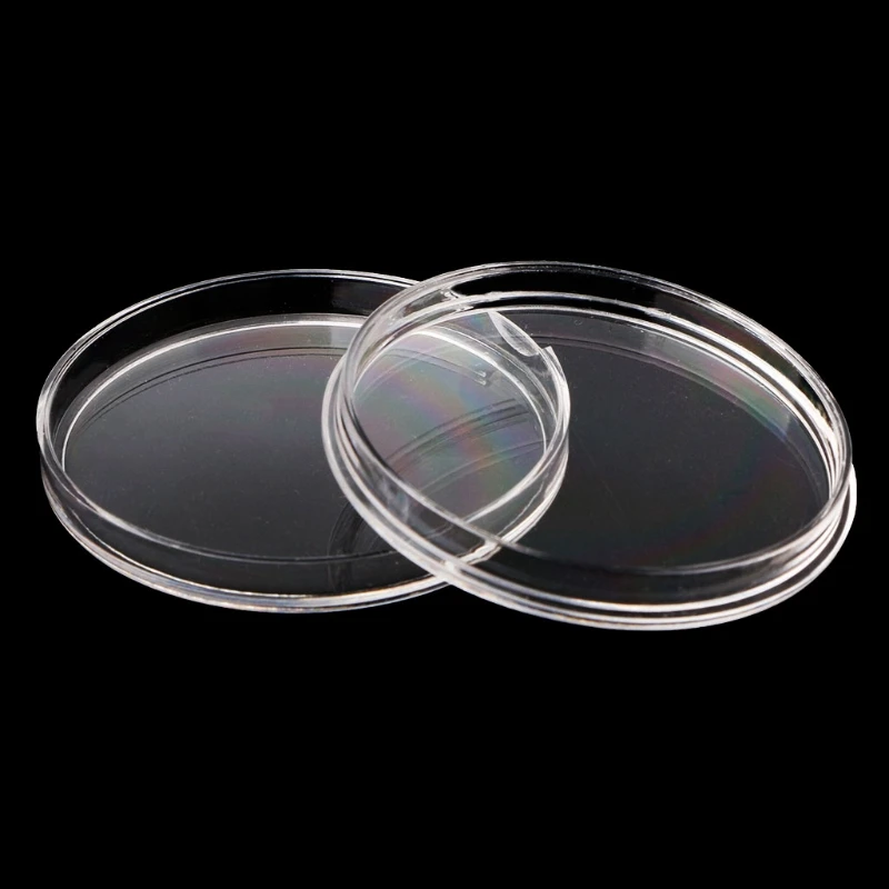 F92B Round Coin Storage Box Transparent Beauty Diamond Ring Earring for Case for Cosmetic Makeup Art Crafts
