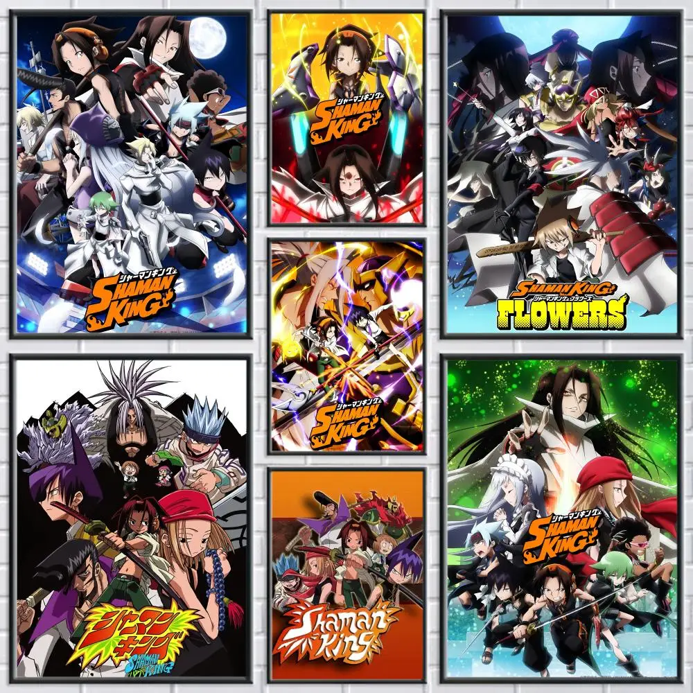 Póster de anime S-Shaman King, pegatinas de pared modernas y elegantes para decoración del hogar, sala de estar, arte de pared del dormitorio