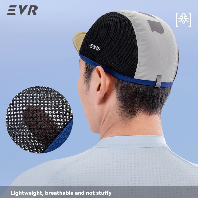 Immagine 5: Cappellino in Tessuto EVR per Ciclismo, Berretto Sportivo Stampato, Cappello da Esterno ad Asciugatura Rapida e Assorbente, Sottocasco per Bicicletta da Strada