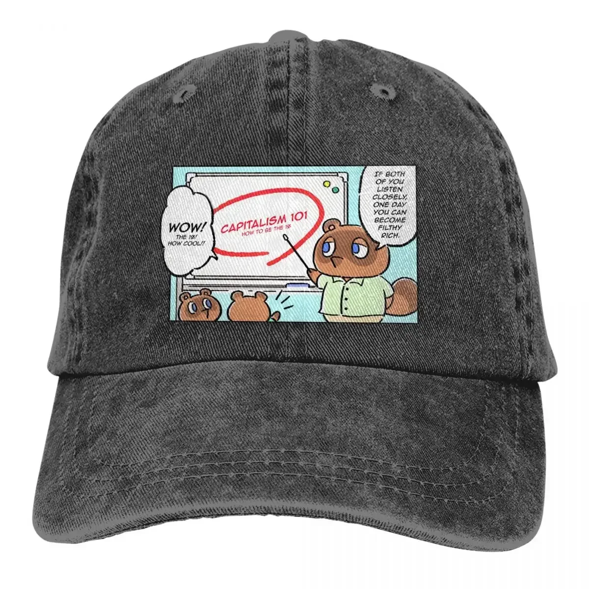 Animal Crossing Game Multicolor Hat Peaked Men Women's Cowboy Cap Tom Nook Teaches Life Lessons Baseball Caps Visor Protect Hats