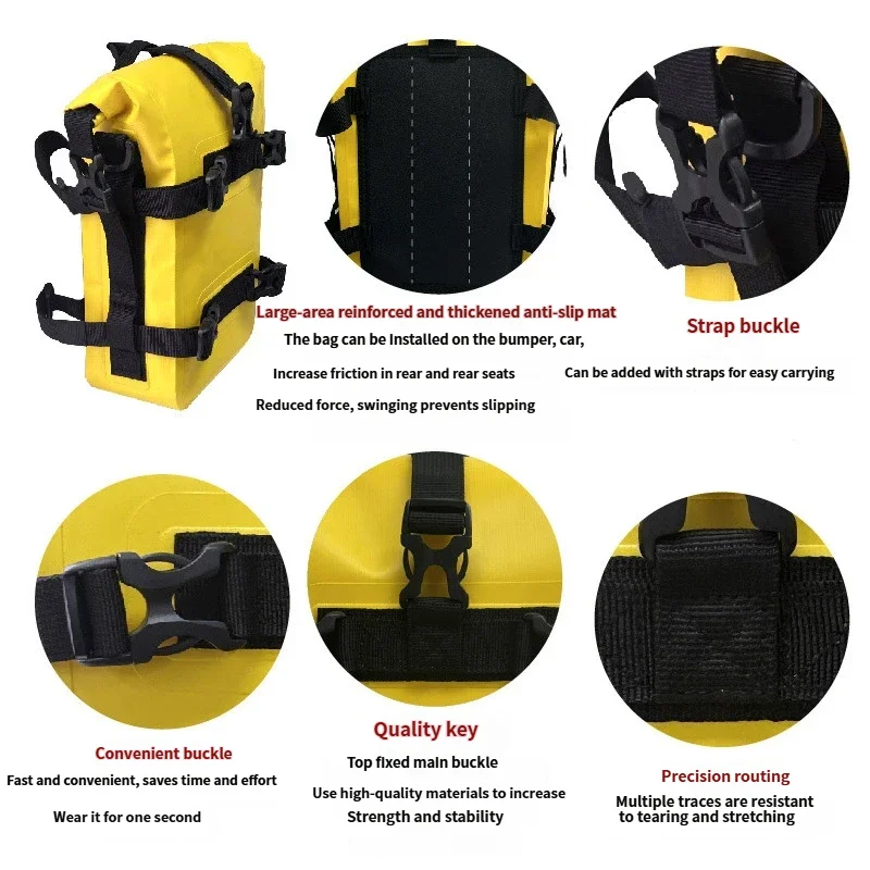 Motorcycle Waterproof Dry Bag, Multifunctional Outdoor Motorbike Saddle Bag, Scratch-Resistant Rainproof Crash Bar Bag for Trave