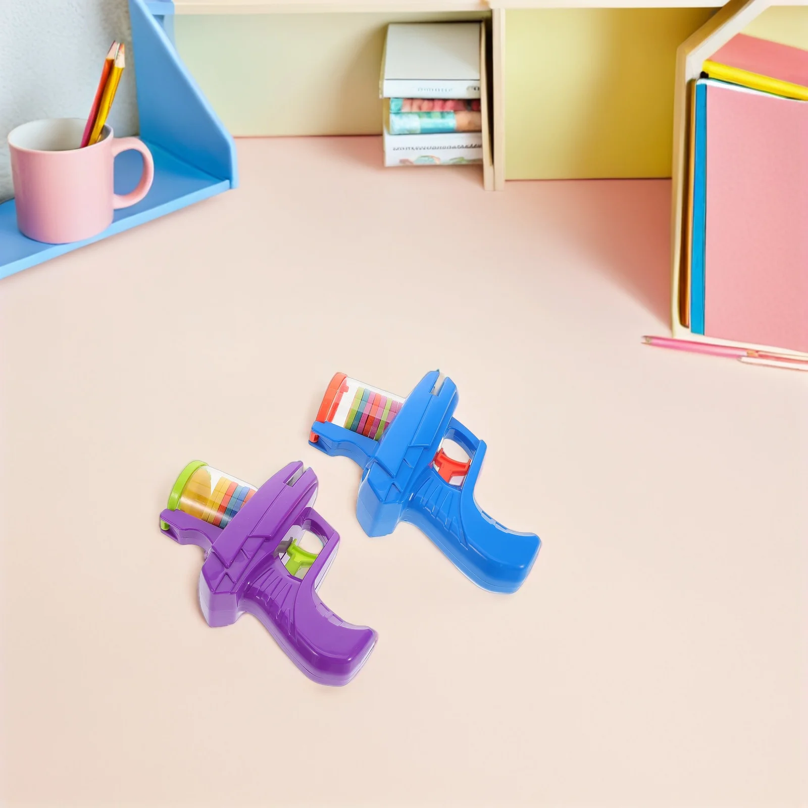 4Pcs Fly Shooter Disc Launcher Kids Outdoor Activity Enhance Bonding Safe Flying Saucers Disc Launcher Toys for Kids