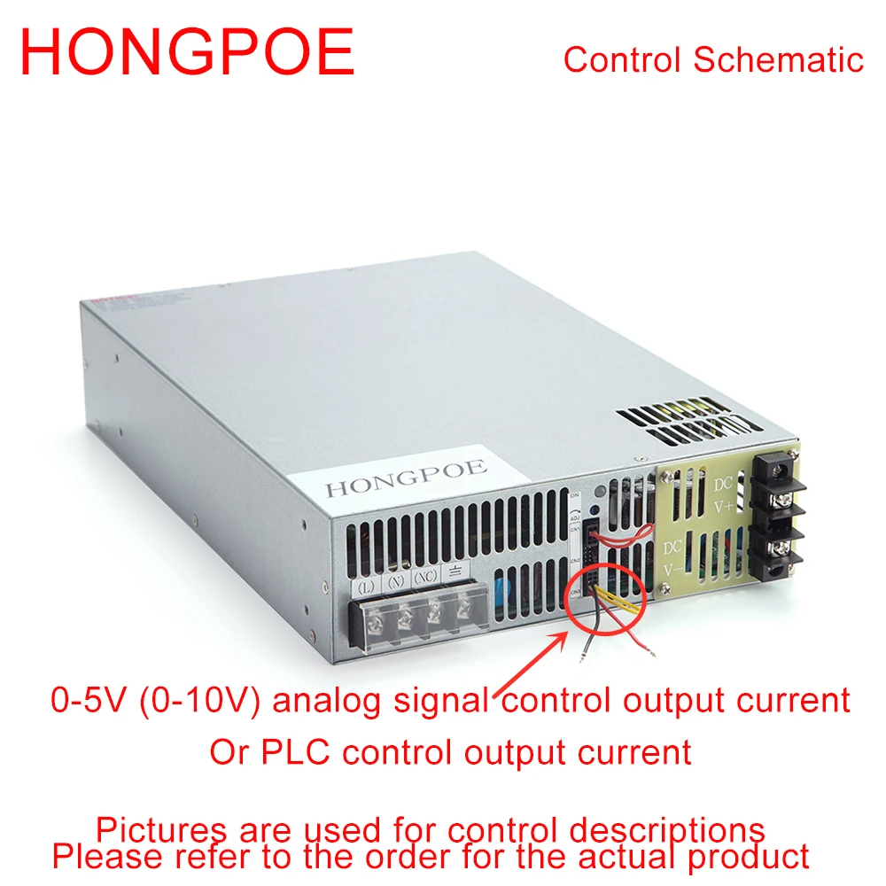 Imagem -06 - Fonte de Alimentação 400v 0400vdc Potência Ajustável 05v Sinal Analógico Plc Controle 220v Ac-dc 400v 1500w Smps de Alta Potência