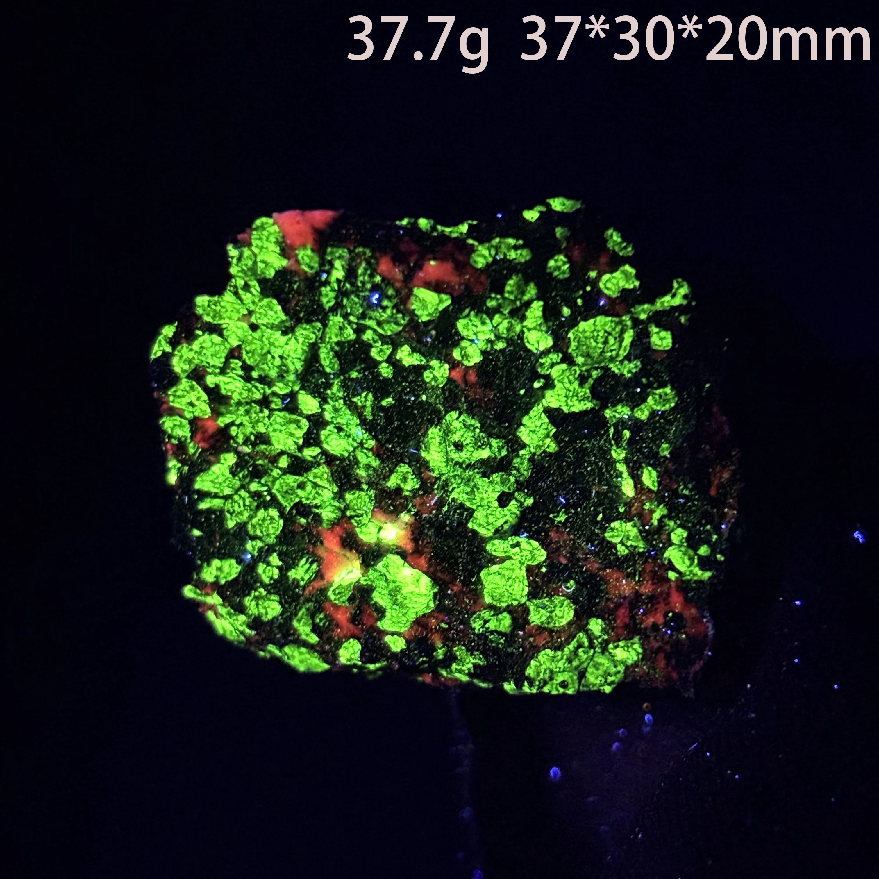 Natural Raw Stone America（Fluorescent Green）Willemite Rock Mineral Specimen Healing Home Decor  A3-1-6