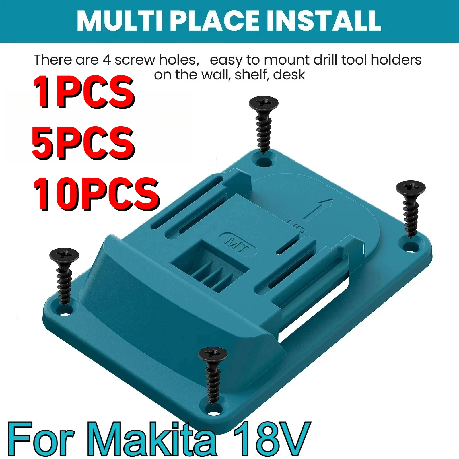 

Wall Mount Electric Tool Holder for Makita 18V Wall Power Mount Storage Battery Bracket Fixing Newest Drill Holder Slots Stand