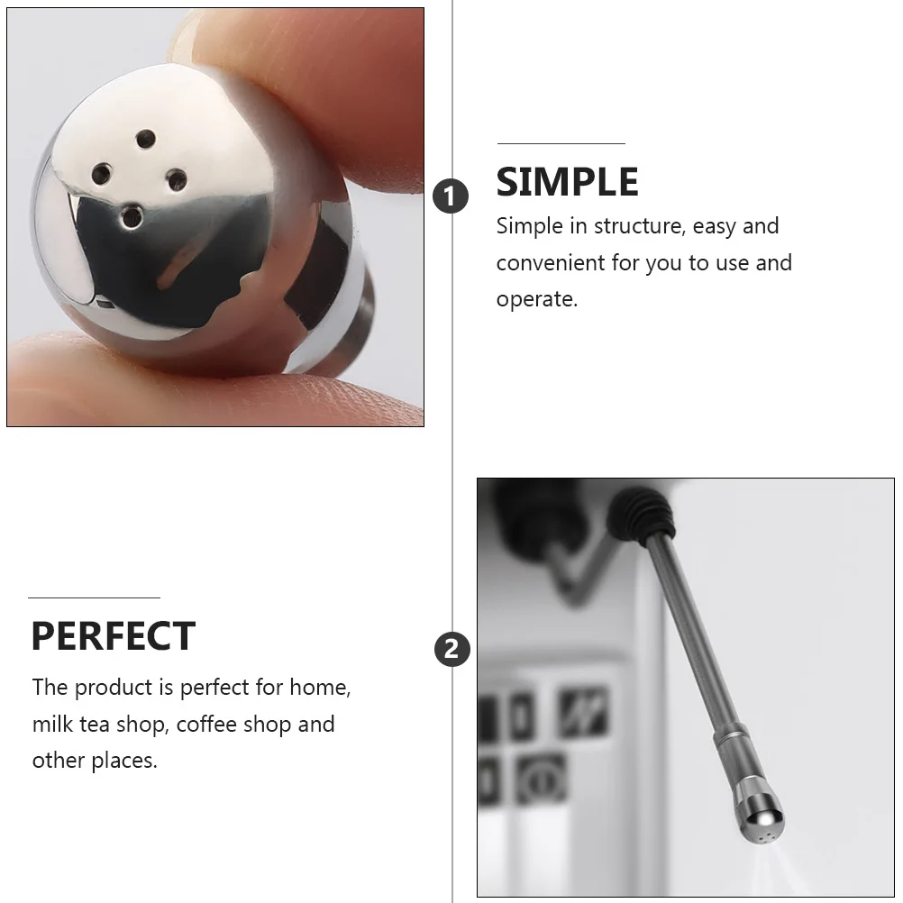 

Four-hole Stainless Steel Nozzle Coffee Maker Spouts Milk Steam Nozzles for Machine Foams Making Accessory