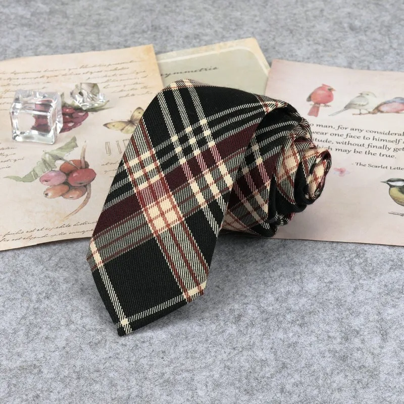 Mode Baumwolle Krawatten Für Männer Frauen Casual Plaid Krawatte Für Schule Jungen Mädchen Anzüge Krawatte Schlanke Hochzeit Krawatte gravatas 6cm – Detail 8
