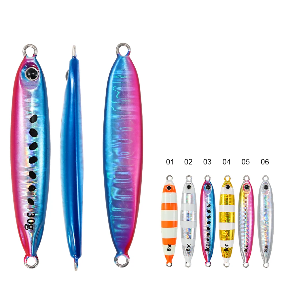 JIGGING PRO Metall-Jig 20g 30g 40g 60g UV-Leuchtend Lumineszierend Weitwurf-Köder für Uferangeln und Salzwasser-Angeln auf Wolfsbarsch – Detail 4