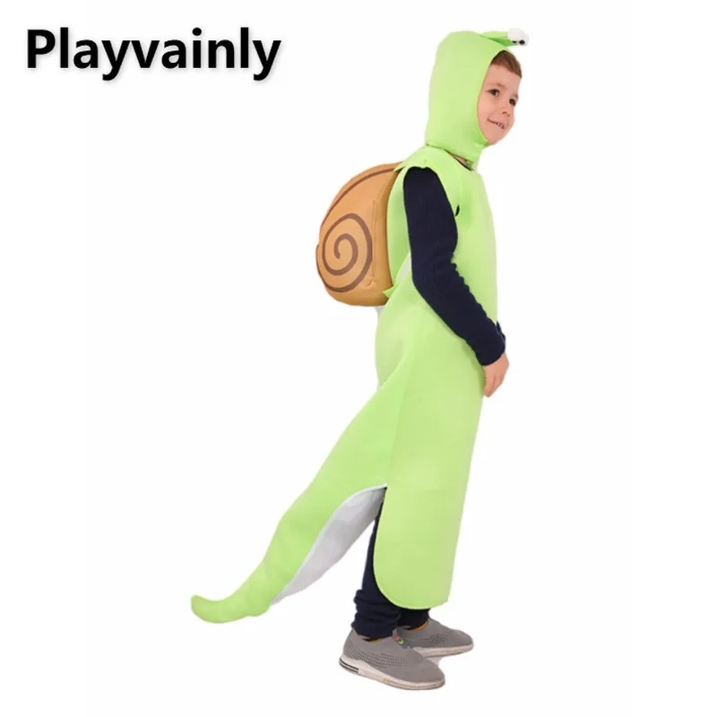 2025 New Halloween Christmas Holiday Party Stage Performance Costume Snail Jumpsuit and Headgear Kids Role Play Clothing A34796