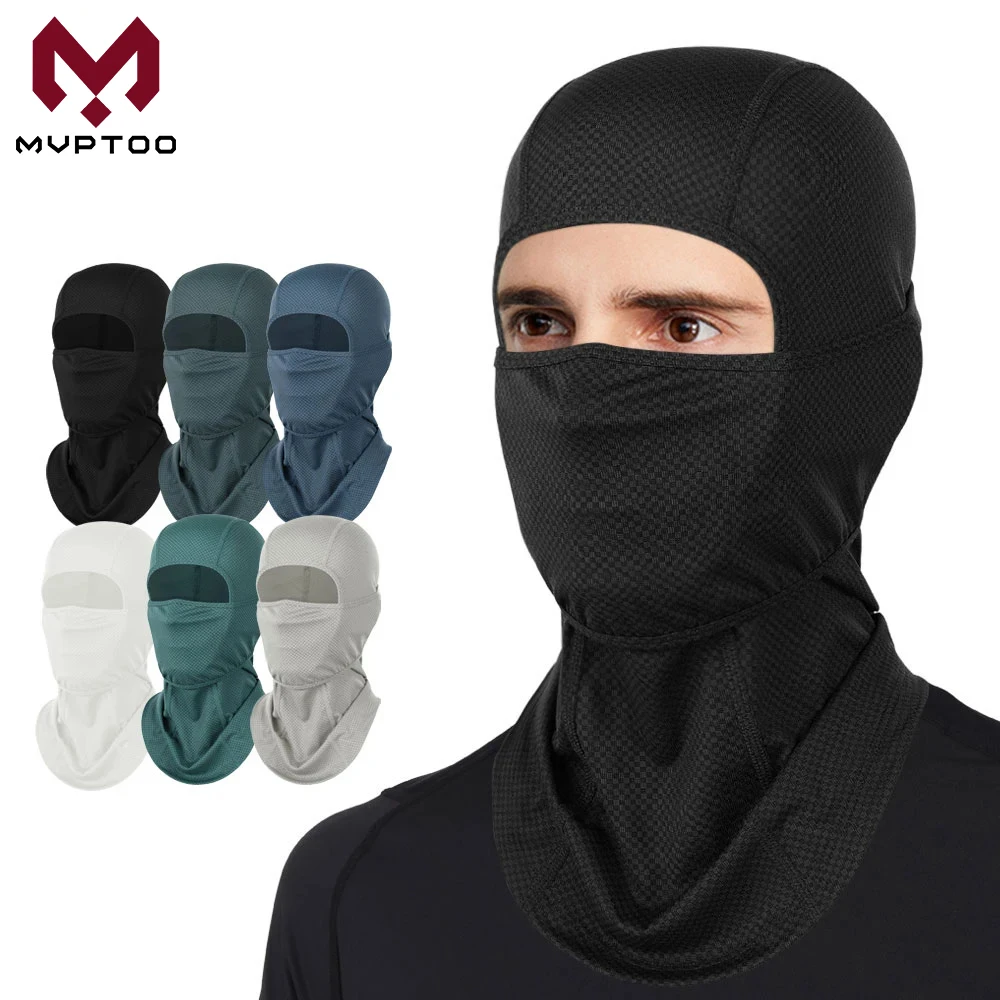 Sommer atmungsaktive Sturmhaube Kapuzen kappen schnell trocknende Anti-UV-Voll maske Sport Fahrrad Angeln wind dichte weiche Helm Liner Mützen