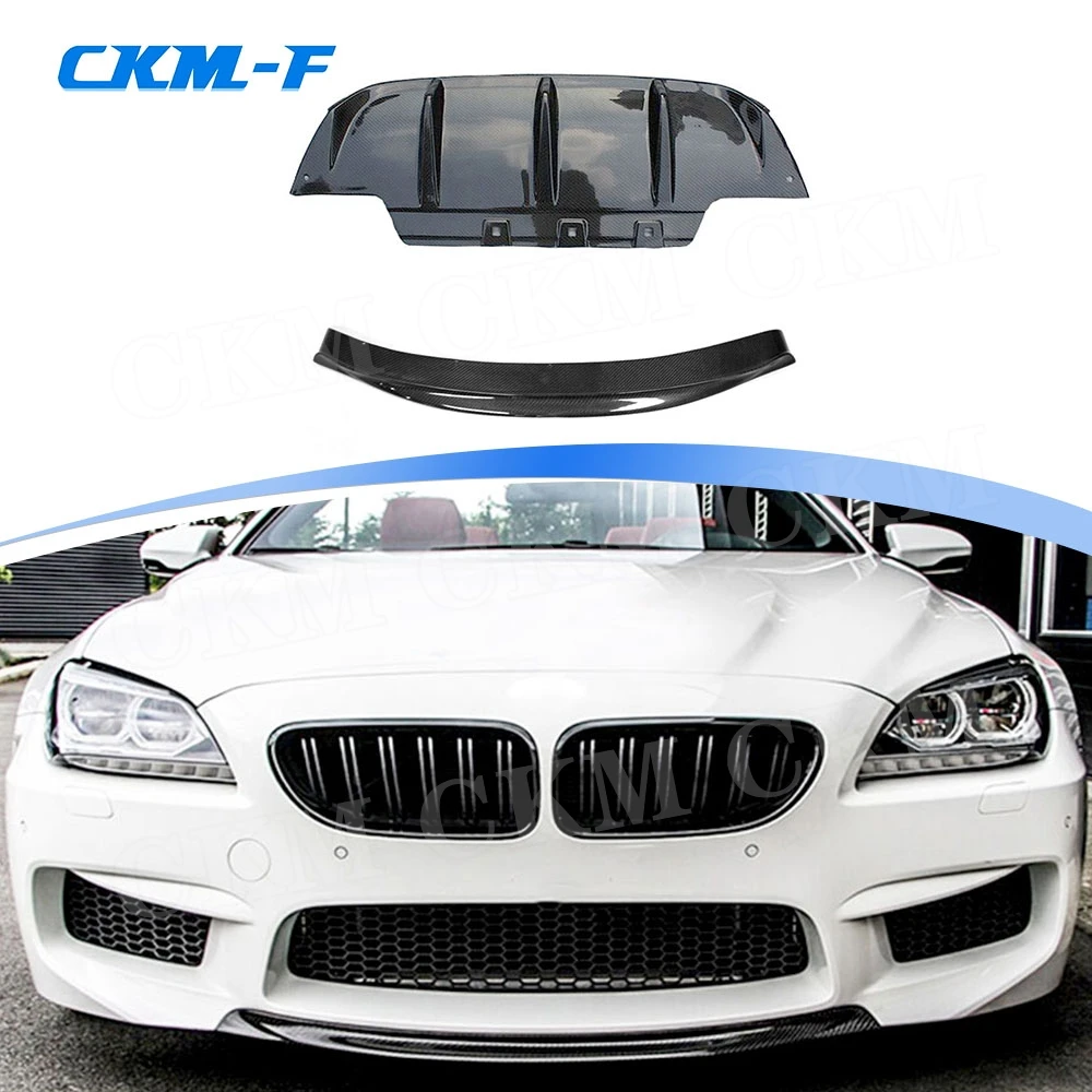 

Carbon Fiber Rear Bumper Diffuser Spoiler for BMW 6 Series F06 F12 F13 M6 M Tech M Sport 2013-2016 / FPR Unpainted