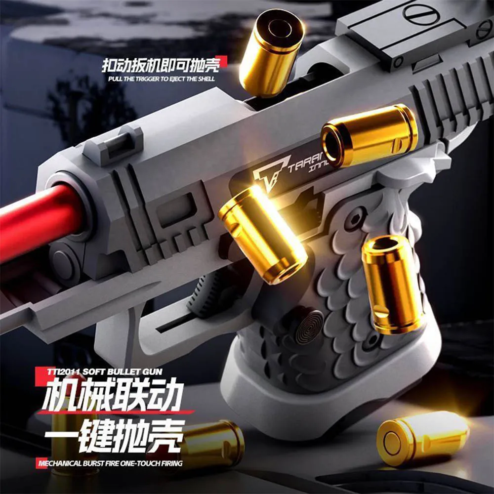 GX4 ปืนพก Ejecting Shells ปืนของเล่นสําหรับผู้ใหญ่เด็กความเครียดปืนยิงของขวัญวันเกิด Dropship TikTok