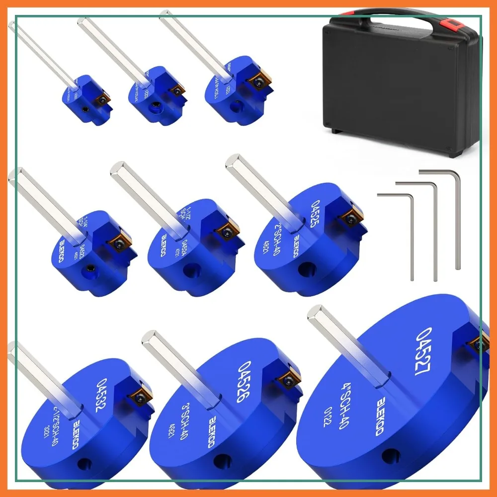

9PCS PVC Pipe Reamer Kit - SCH40 Aluminum Deburring Tool (1/2" to 4") | Dual-Blade for PVC & ABS