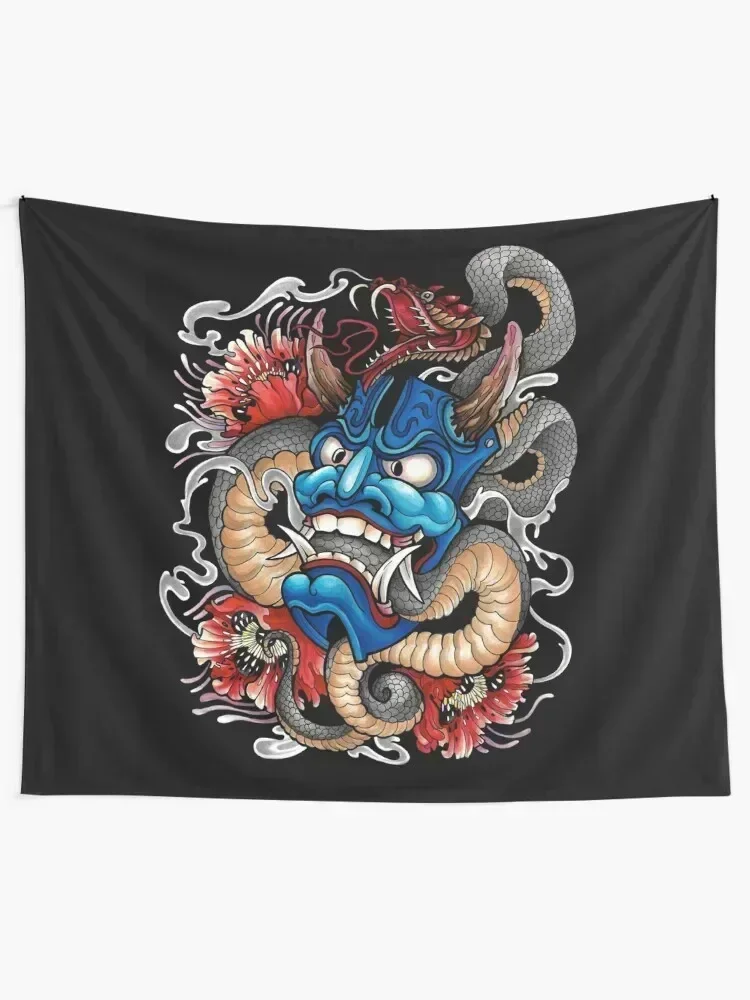 Hannya Japanese Tattoo Art Tapestry Decoration Home Cute Room Decor Aesthetic Home Decor Tapestry