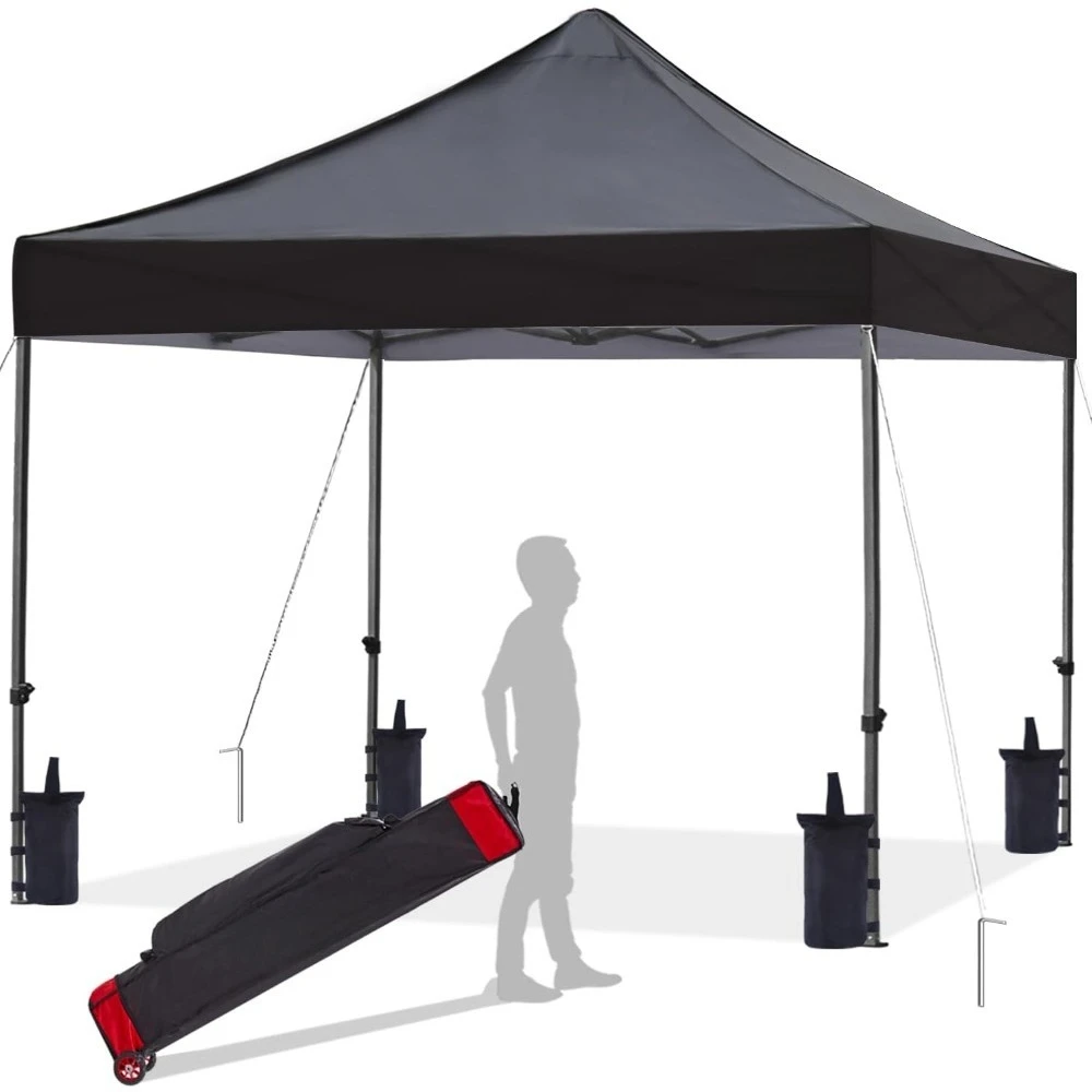 

Patio Pop Up Canopy Tent 10x10 Commercial-Series (Black),Canopy Tent