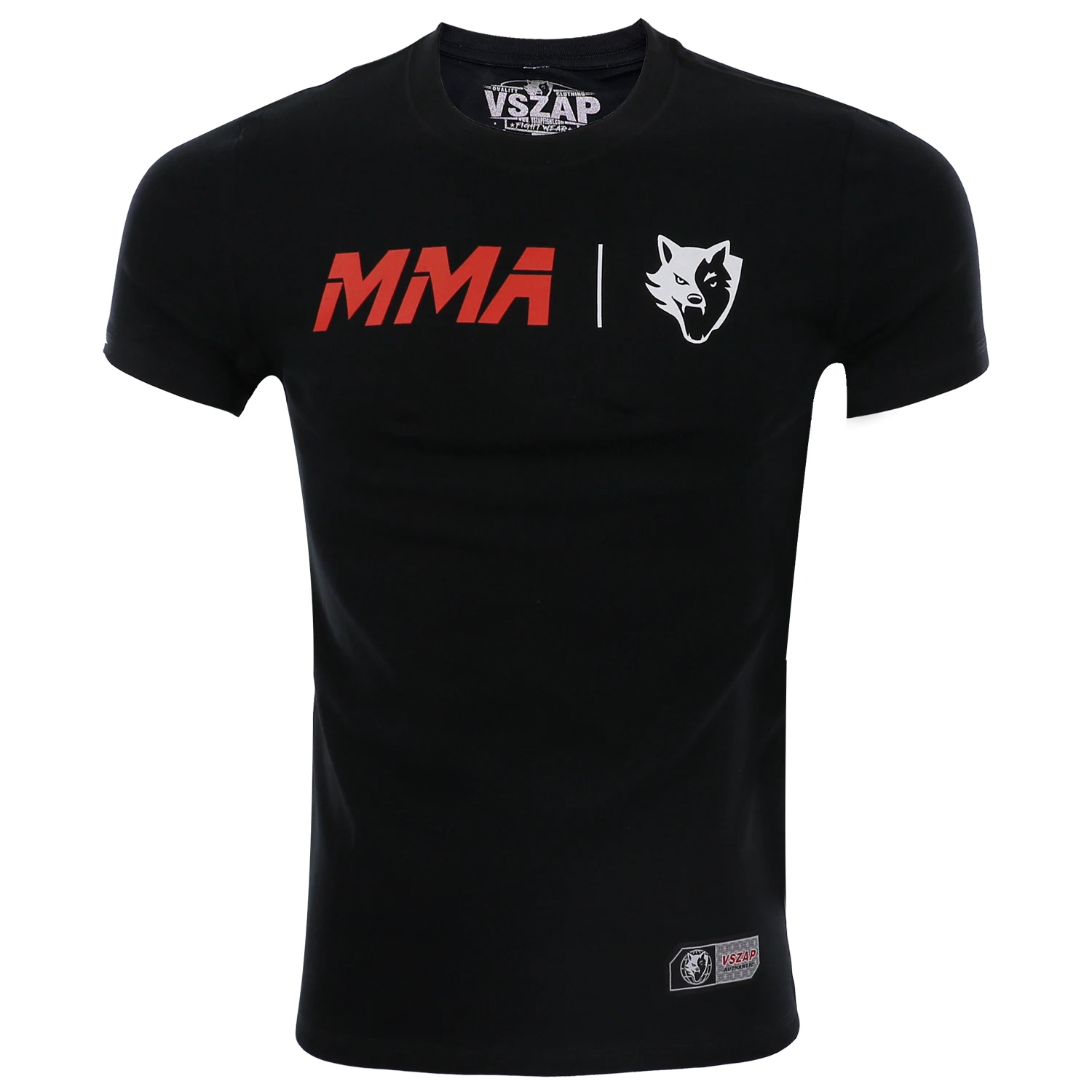 VSZAP Classic Fighting Training Pure Cotton MMA Sports Fitness Short Sleeves Pure Cotton Elastic Sweatwicking