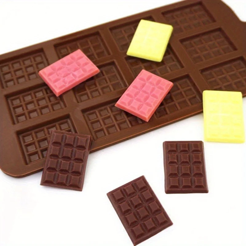 5pcs 12 Chocolate Mold Silicone Mold Soft Candy Waffle Mold DIY Candy Stick Mold Cake Decoration Tool