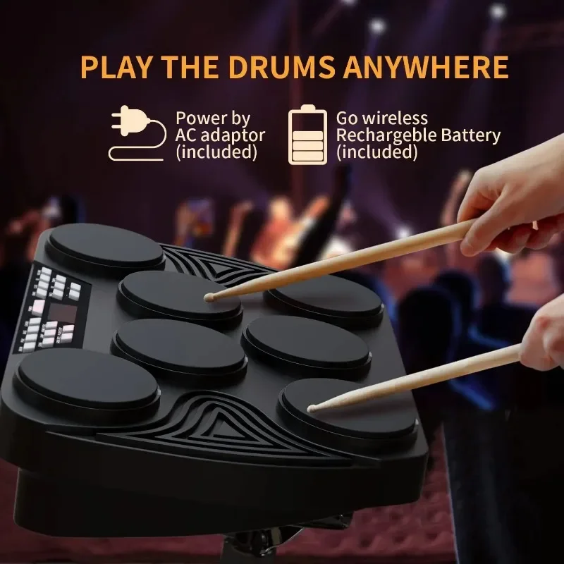 Professional Electronic Drums Musical Instrument Portable Electronic Drum System Battery Instrumentos Musicais Music Supplies