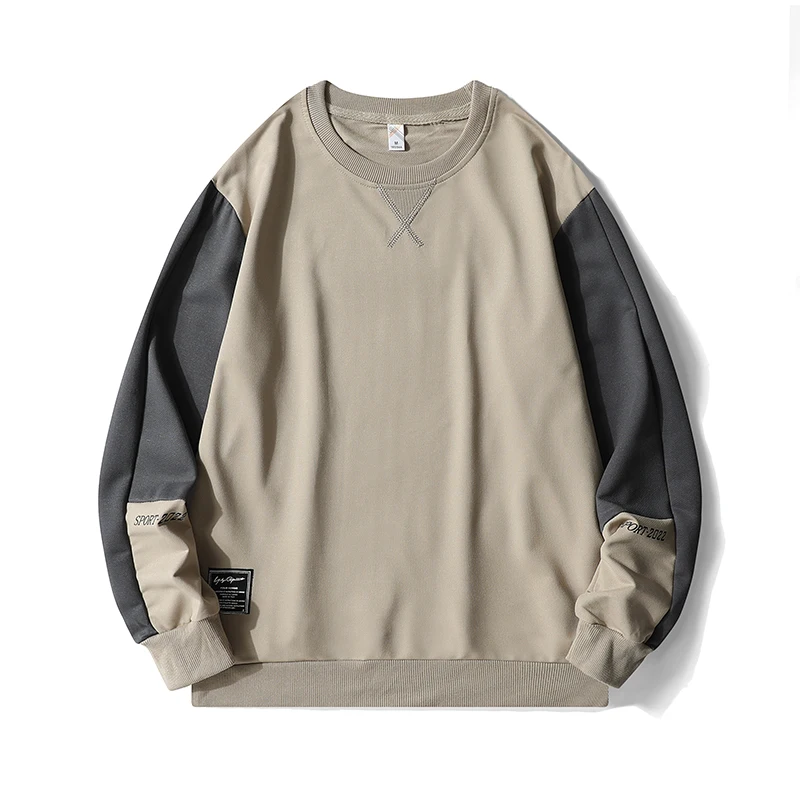 2025 New Men's Casual Sweatshirt Hoodie Men Harajuku Streetwear Pullover Male Patchwork Loose O-Neck Fashion Hip Hop Hoodies