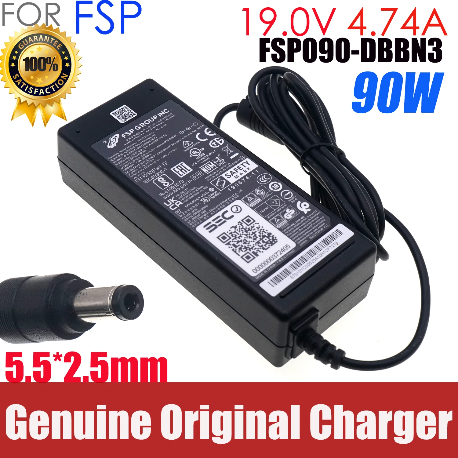 

FSP 90W Original AC Adapter Switching Power Supply FSP090-DIEBN2 FSP090-ABAN2 FSP090-DBBN3 19V 4.74A 90W 5.5*2.5mm FSP090-BMAB1