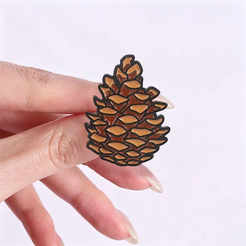 Wald-Erdbeer-Zitat-Abzeichen, Cartoon „Have A Sweet Day“ Emaille-Pins, Tannenzapfen-Eichel-Broschen, Lustiges Natur-Positiv-Accessoire-Geschenk – Detail 6