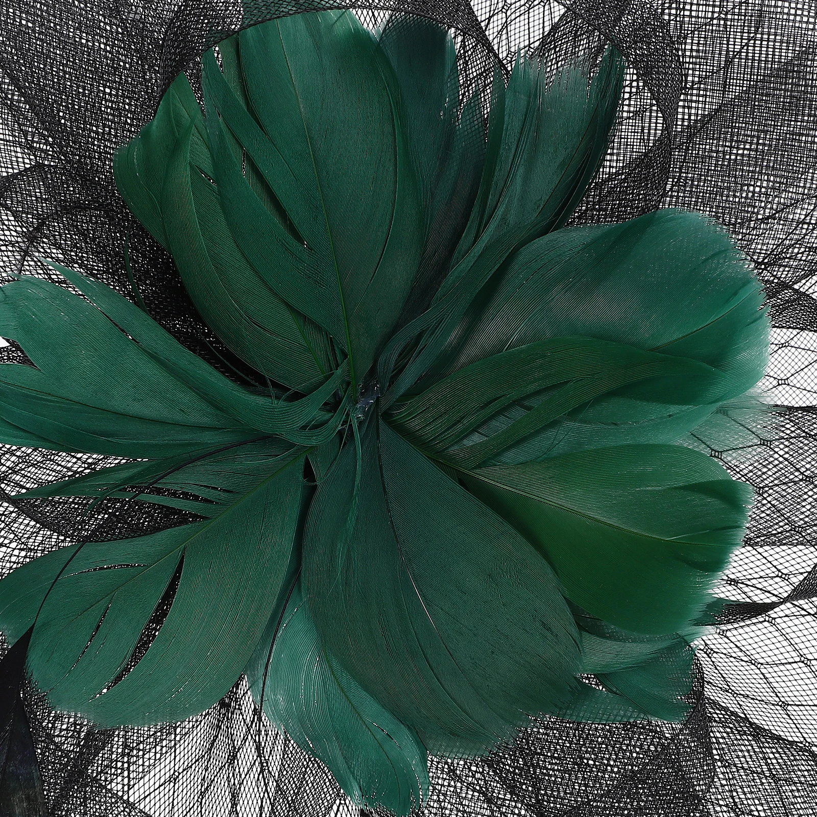 

Black Green Mesh Headb for Women Tea Party Wedding Performance Plumage Fascinator Durable Safe Material Long Use Comfortable
