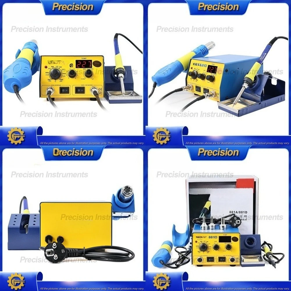 2026 750 واط مكواة لحام مزدوجة الطاقة ومحطة كومبو مسدس هواء ساخن لإصلاح الهاتف المحمول PCB إزالة رقاقة إزالة اللحام