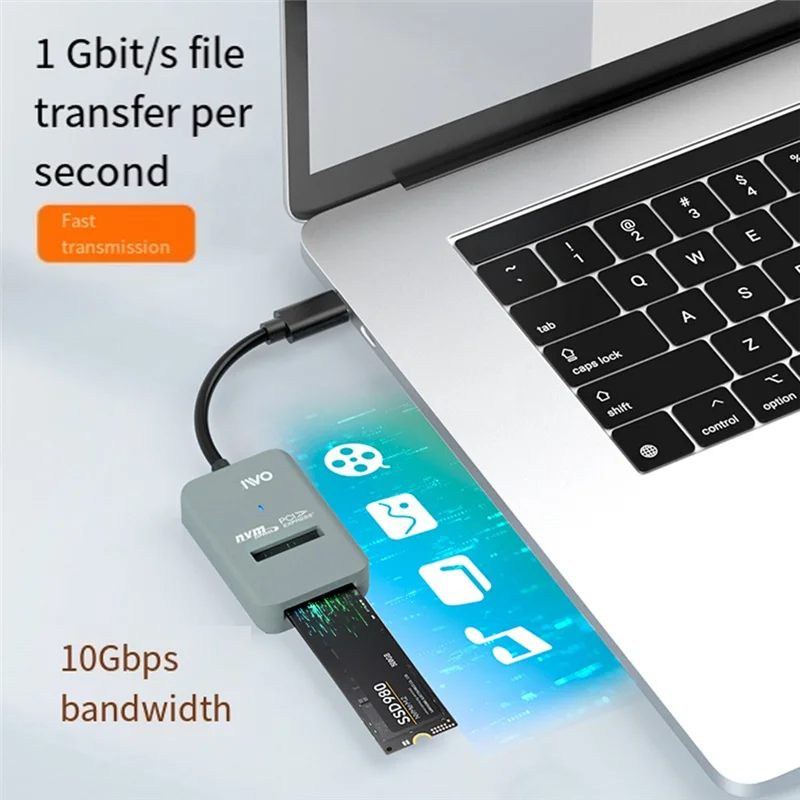 Abgn 10gbps m.2 nvme ssd gabinete caso para pcie nvme ssd ferramenta-livre suporta 2230/42/60/80/22110