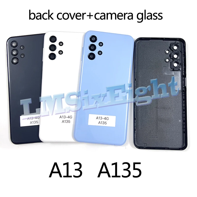 A13 4G Back Cover For Samsung Galaxy A13 A135 Phone Housing Case Battery Panel Chassis Lid Real Door Camera Lens Side Buttons