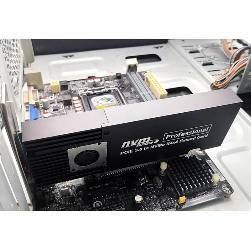 SSD expansion card 4 Ports ASM2824 PCI-E X16 Adapter Card 4-Channel NVME SSD Conversion Card Industrial Server Storage Expansion