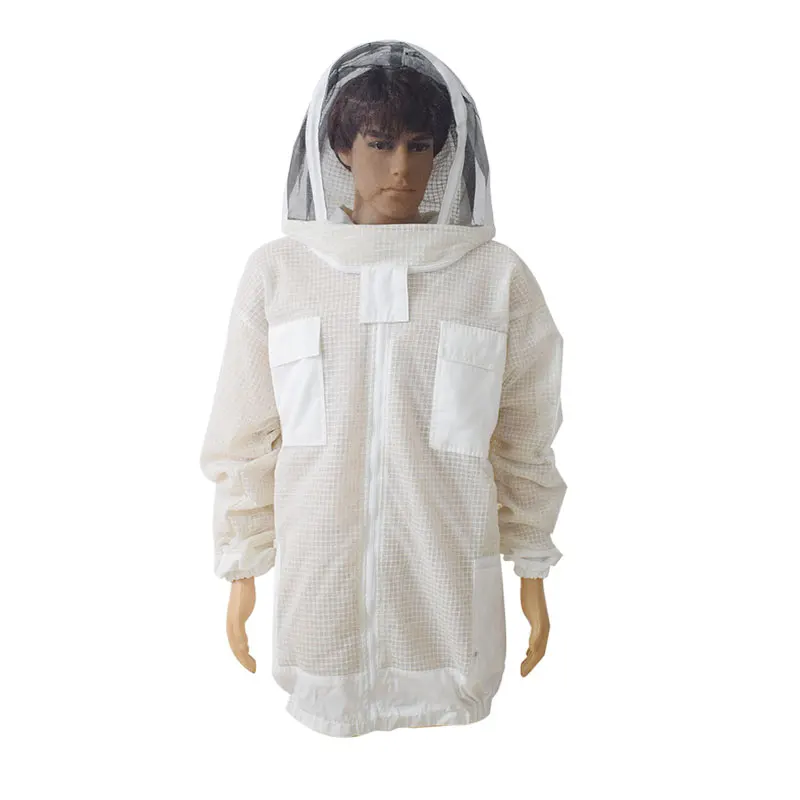 Professional Anti Bee Suit,3 Layer Air-Through Beekeeping Clothing,Breathable Beekeeping Suit,Ventilated Apiculture Jacket