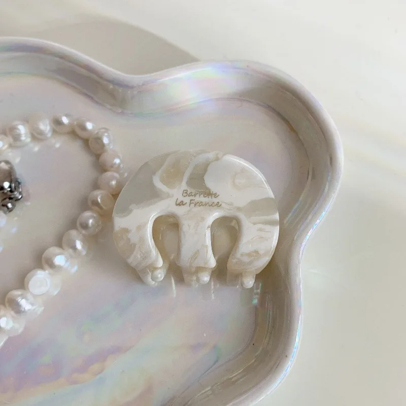 مقاطع الشعر الموضة للنساء أناقة بسيطة بلون صغير 4 سنتيمتر خلات مخلب كليب الفتيات مشبك شعر إكسسوارات الشعر 2026 جديد #3