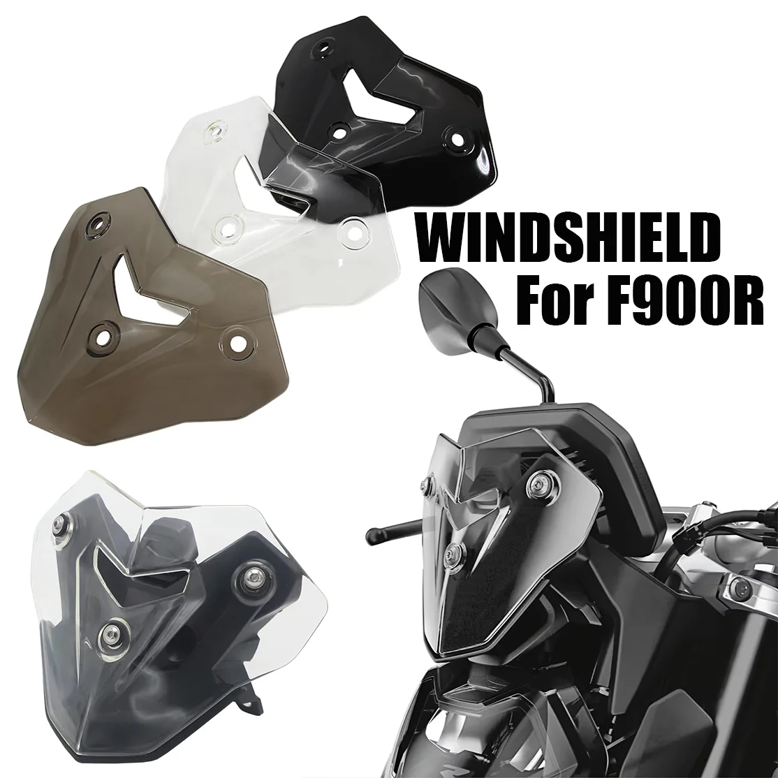 

Modification accessories plasticSports WindScreen Windshield Wind Deflector Viser VIsor Without stand For F900R F 900R F900