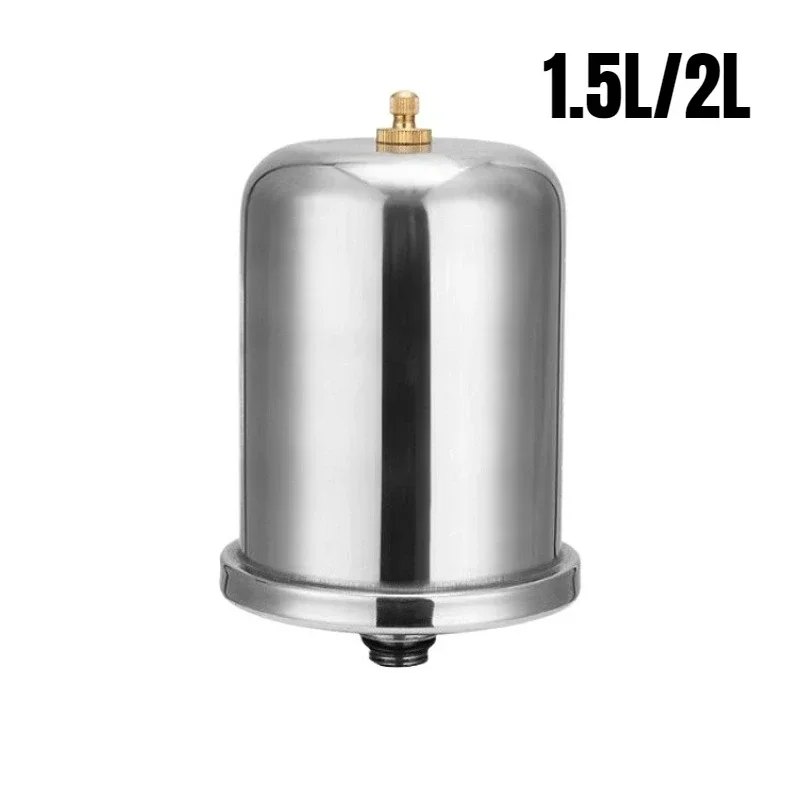 1Pcs 1.5L/2L Expansion Tank for Hot Cold Water Self-priming Pump Domestic Constant Pressure Tank Replacement 304 Stainless Steel