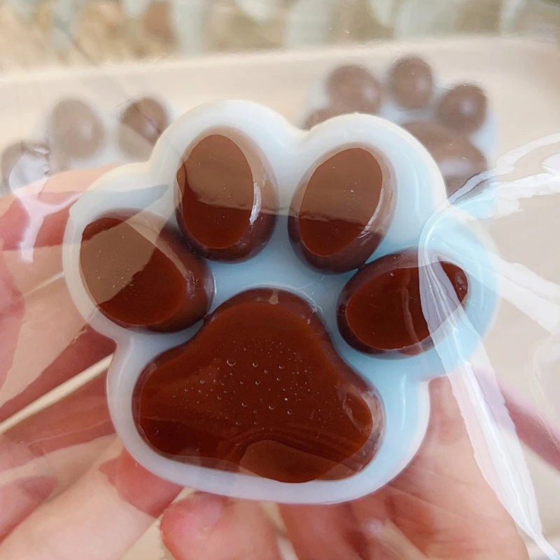 Pattes de chat en chocolat mignonnes de dessin animé, jouet à presser pour adultes, drapeau de boue doux, institut souligné, amusement pour enfants, rebond rapide, ventilation, créatif