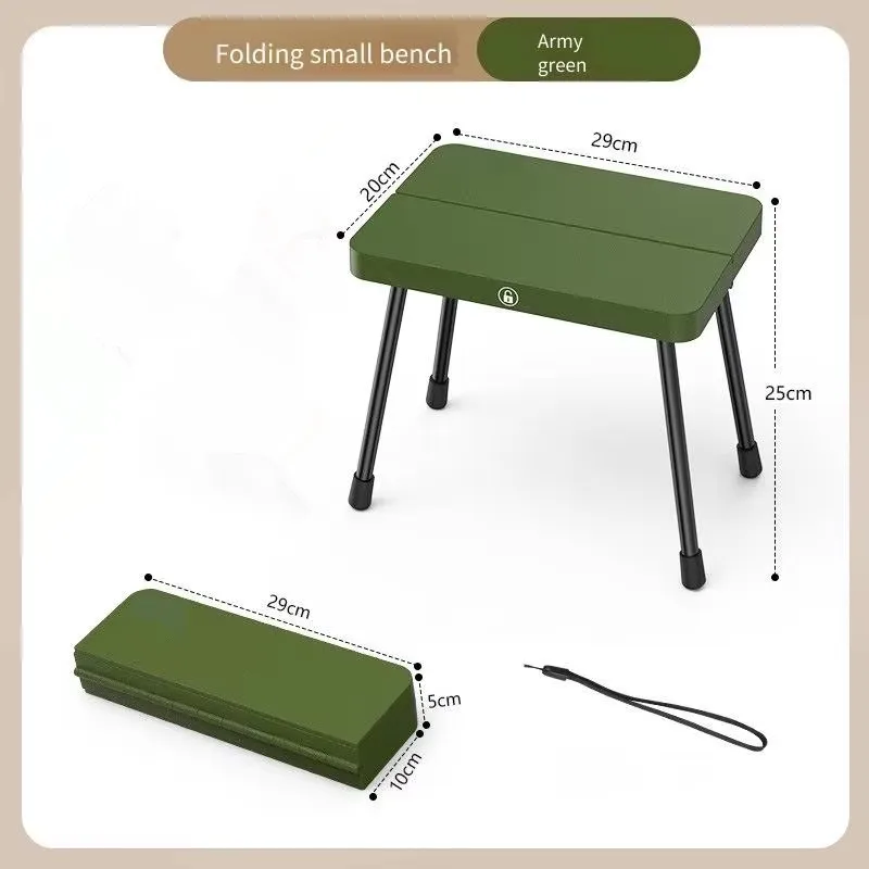 Ultraleichter tragbarer Klappstuhl aus Aluminiumlegierung für Outdoor-Camping, tragbare klappbare Angelbank, Pony-Hocker – Detail 8