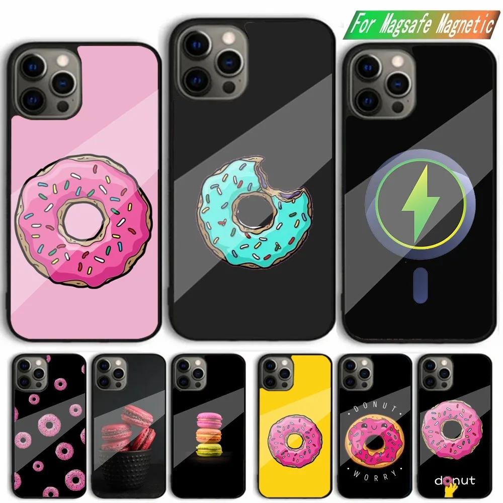 Donuts Dessert Snacks Phone Case For iPhone 15,14,13,12,11,Plus,Pro,Max Mini Magsafe Magnetic Wireless Charging