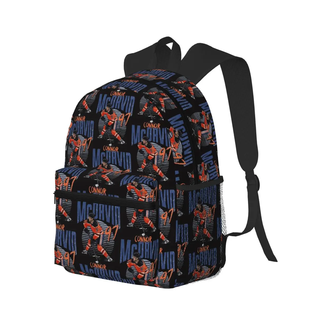 Connor McDavid 97 For Edmonton Oilers Fans Student Backpack School Bag Hiking Travel Daypack for Men Women Bookbag Shoulder Bags