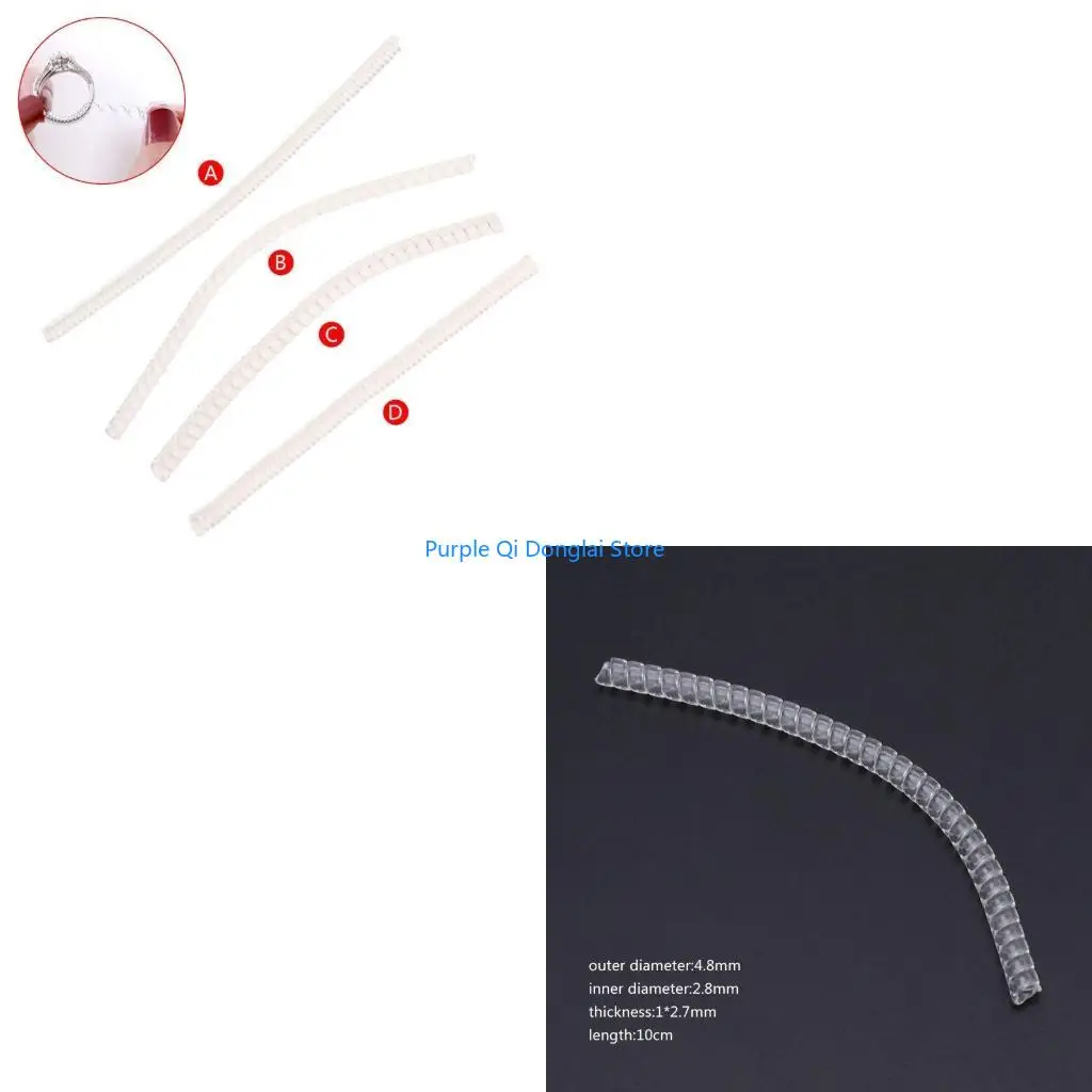 L21E Creative Clear Ring Adjuster Invisible Transparent Cord Tension Reduc