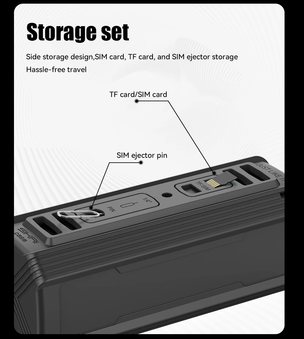 Silikonhülle für Xiaomi Mi Power Bank 25000 mAh 212 W Explorer Edition TF/SIM-Karte PIN-Aufbewahrung PortableTravel Case Aufbewahrungstasche – Detail 9