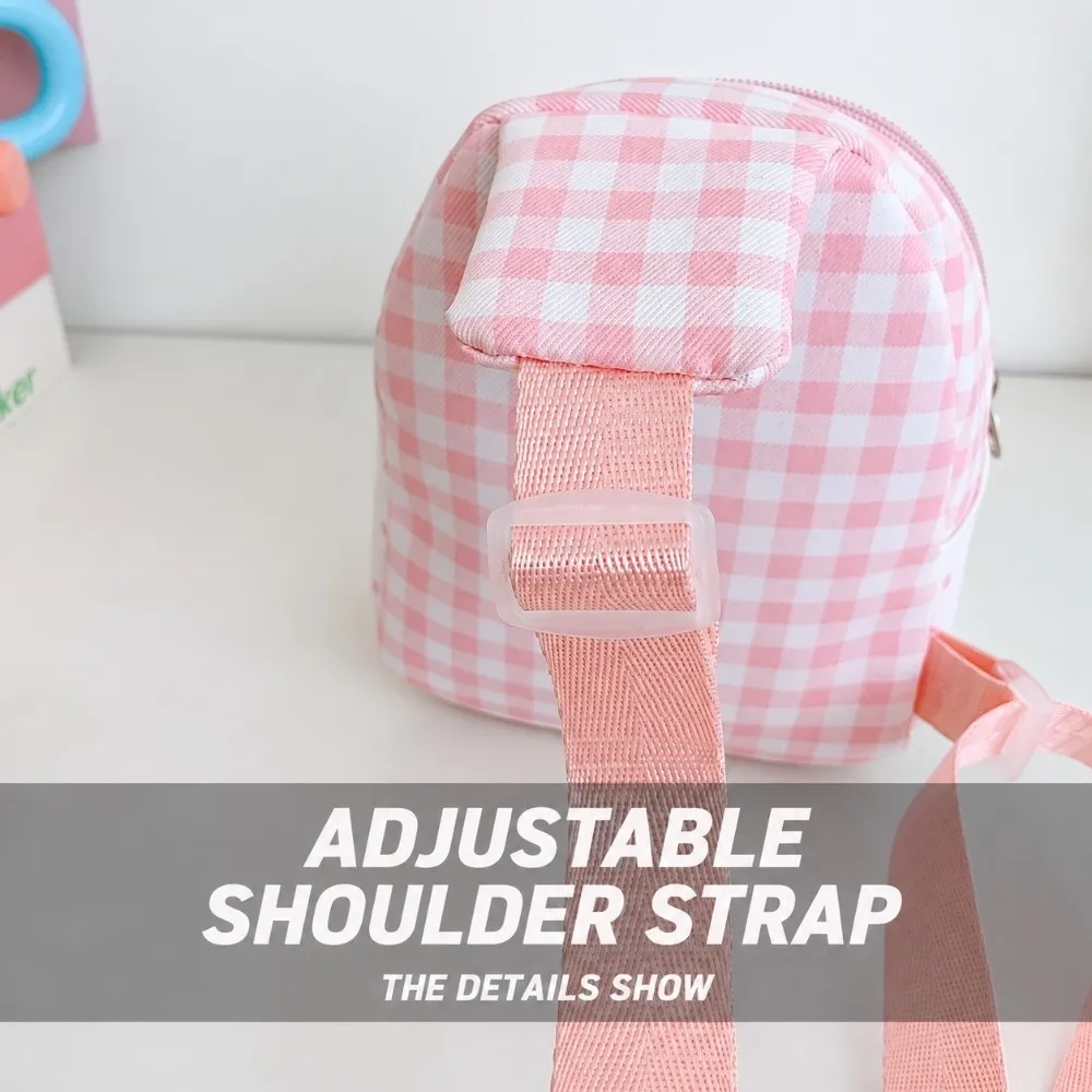 New Gingham Chest Bag Lightweight Adjustable Strap Sling Bag Polka Dot Crossbody Bag for Children Girls
