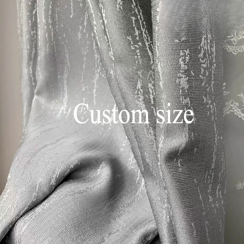 

Custom Size Thickened Blackout French Window Balcony Custom More Color Curtains for Living Room Bedroom Dining White Tulle