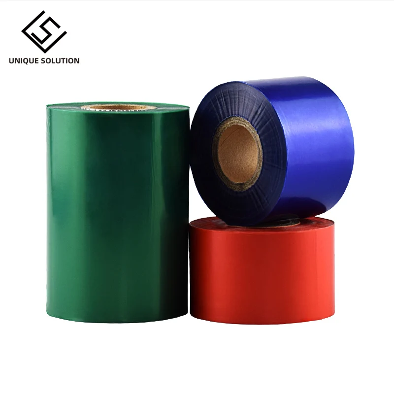 25 30 35 40 50mm *200m Blue Red Gold Silver Color Washable Ribbon Thermal Transfer Ribbon for Paper Label Printer Barcode Ribbon