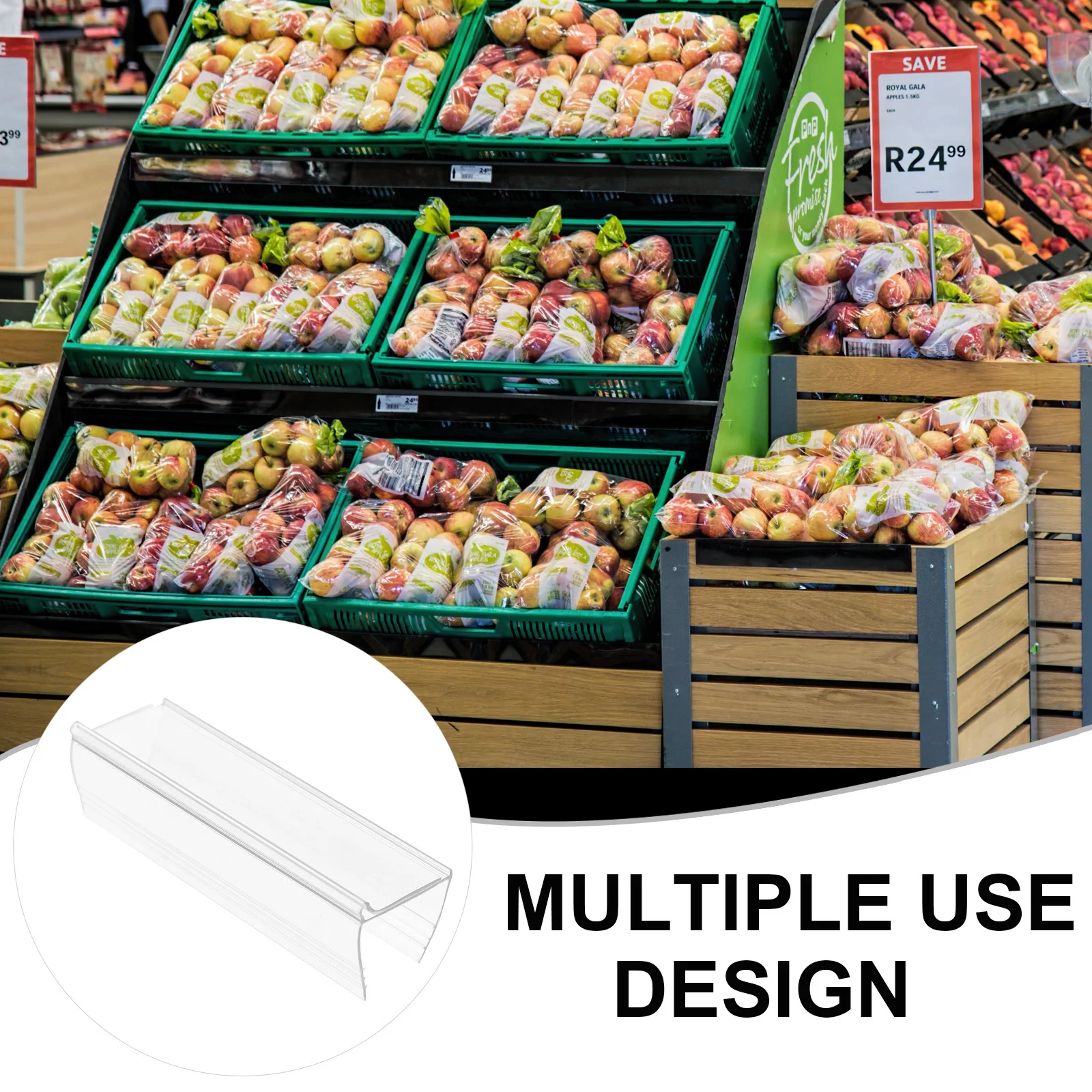 

6pcs Price Tag Holders Transparent Acrylic Labels 8cm Shelf Card Slot Stable Stand Supermarket Shop Mall Signs