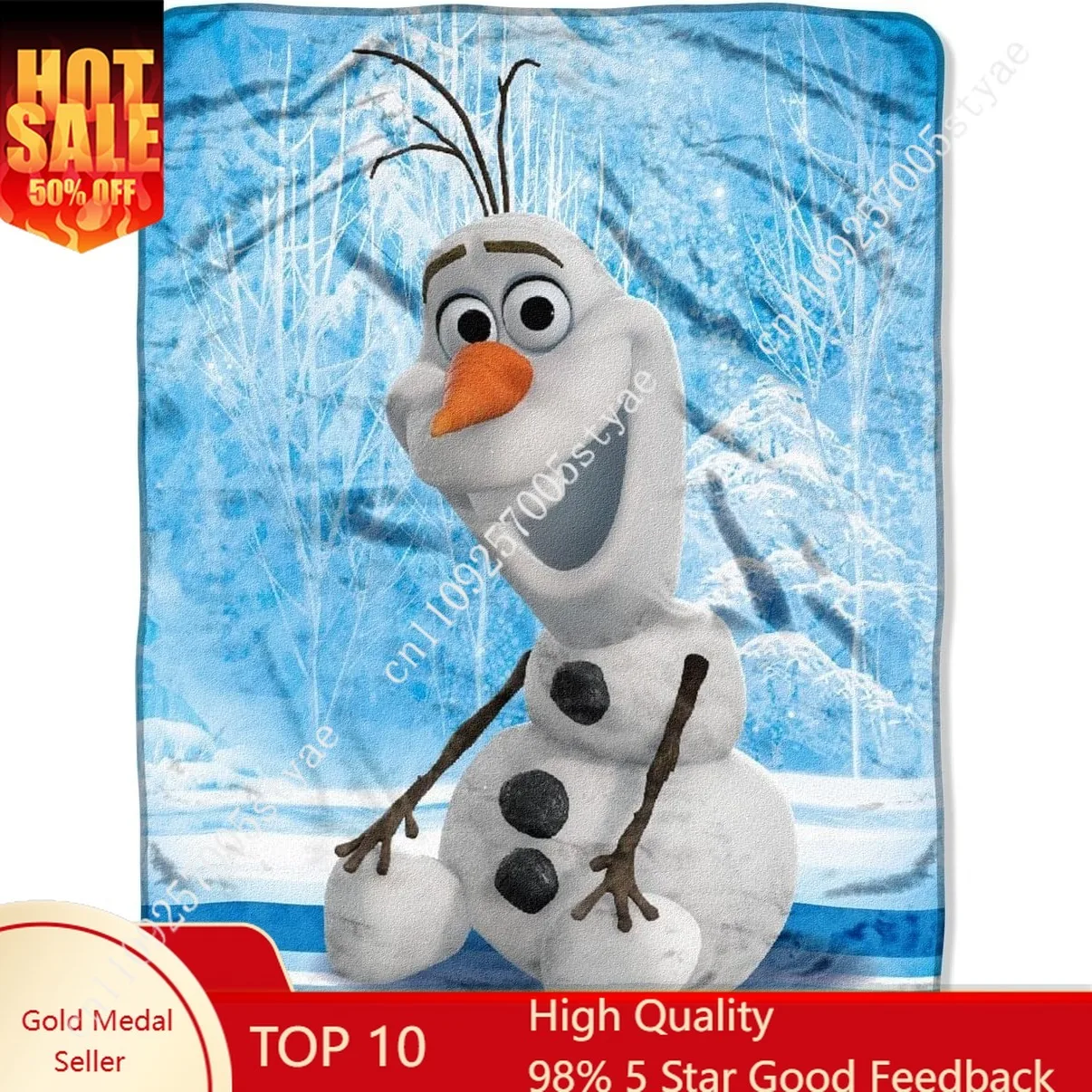 

Frozen Olaf Blankets Disney Cartoon Plush Blanket Soft Indoor Decoration Adult Child Holiday Party Gifts Warm Custom Quilt