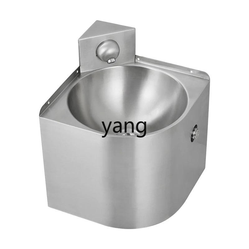 YJQ  stainless steel triangular wash basin wall hanging corner face basin