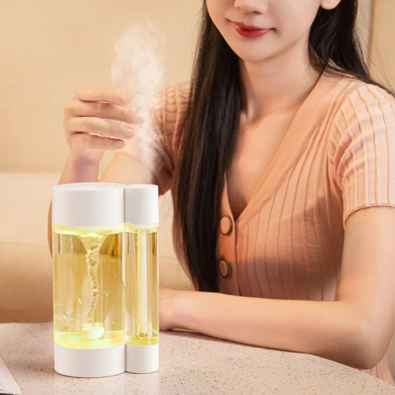 USB Ultrasonic Heavy Fog Diffuser Water Mist Maker L Creative Waterspout Air Humidifier Portable