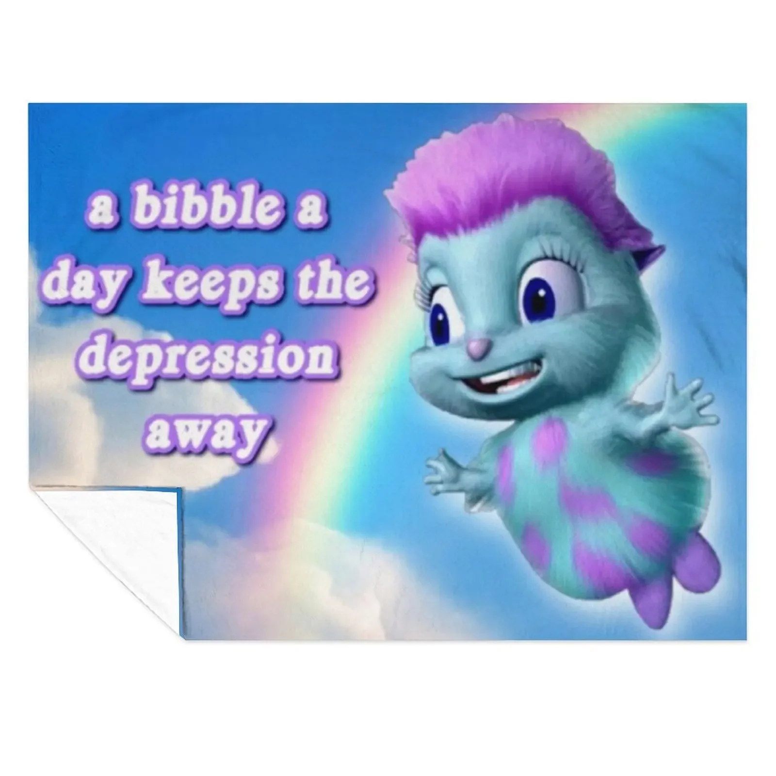 

a bibble a days keeps the depression away Throw Blanket cosplay anime for babies Luxury Blankets For Sofas Blankets