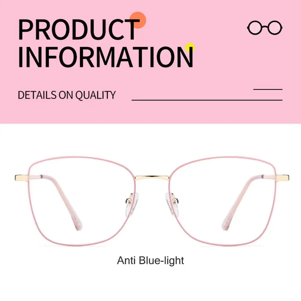 Fashion Classic 2 In-1 Glasses Anti Blue Light Glasses with 1Pc Magnetic Polarized Clip-On Sunglasses Lenses Metal Frame Eyewear