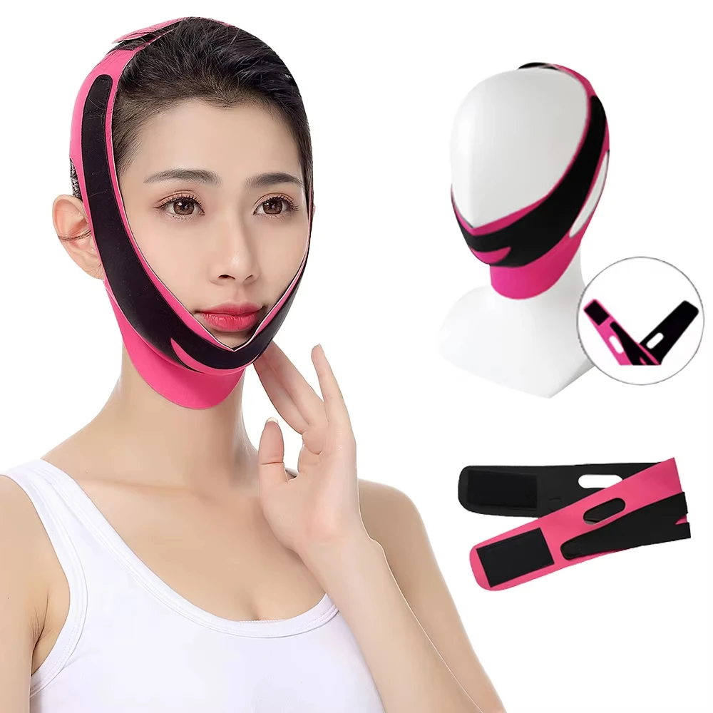 النساء التخسيس الذقن الخد سليم رفع قناع الخامس خط الوجه حزام المضادة للتجاعيد حزام الفرقة الوجه الجمال أداة الوجه التخسيس ضمادة #1